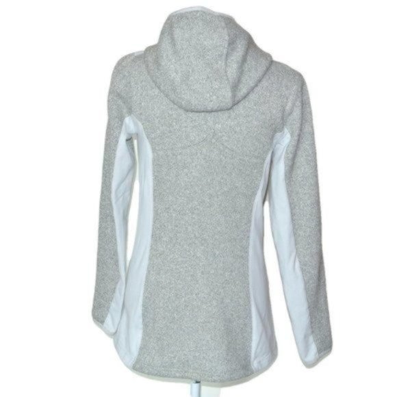 Athleta‎ Gray Knit Hooded Jacket S - Picture 7 of 7